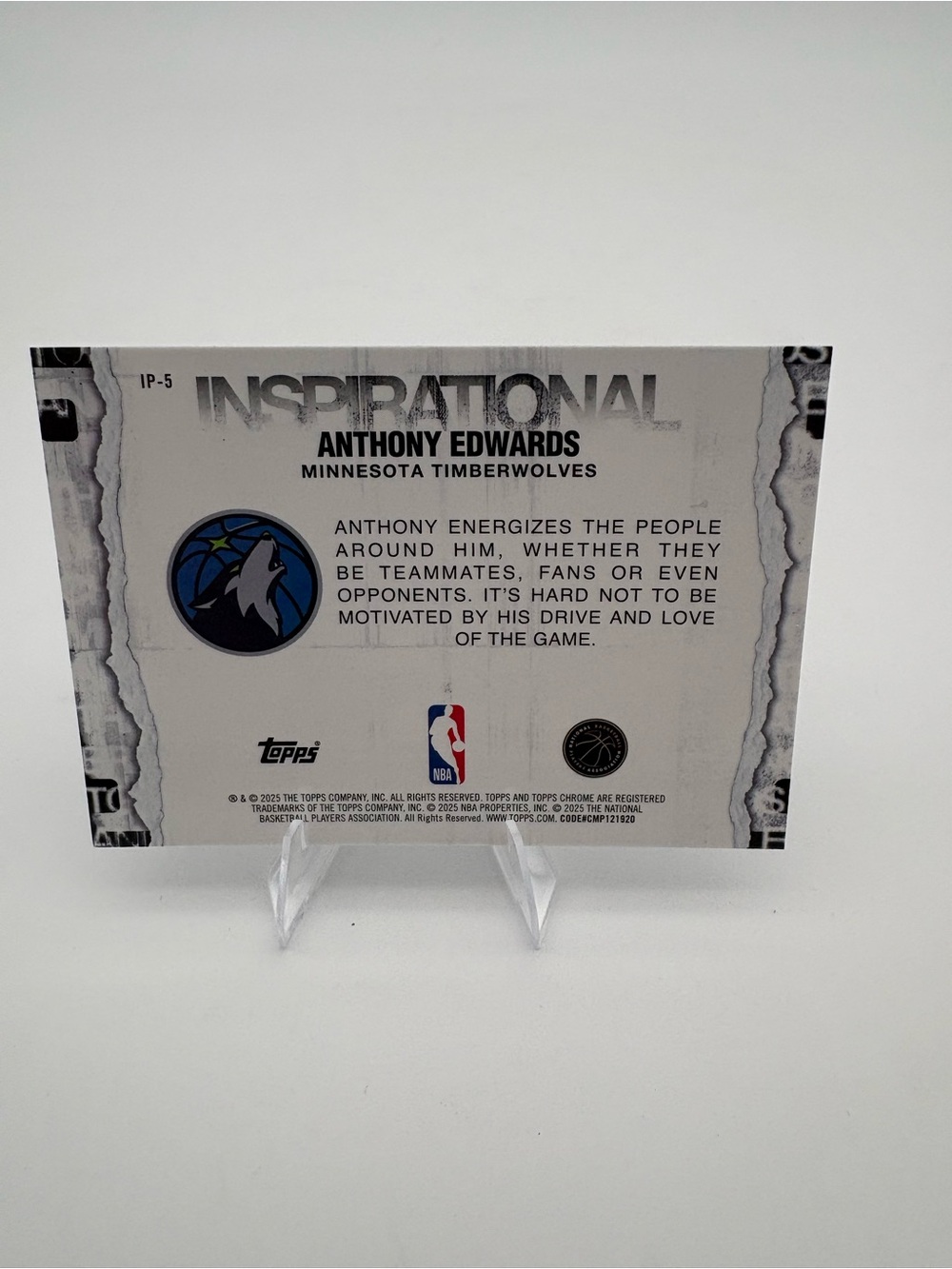 Anthony Edwards Timberwolves 4-Card Lot 🔥 Rookie & Inserts 🔥 Topps / Panini - Picture 9 of 9